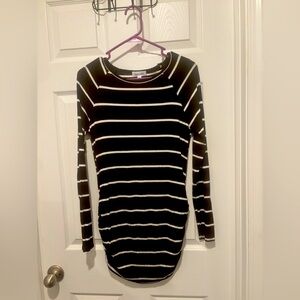 NWOT Hailey & Co Black & White Striped Shirt Sizes  S & L. Style # LT5075.